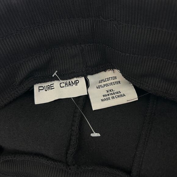 NEW Men's Black Joggers by Pure Champ Size XXL Pockets Drawstring Sweatpants - Picture 4 of 13
